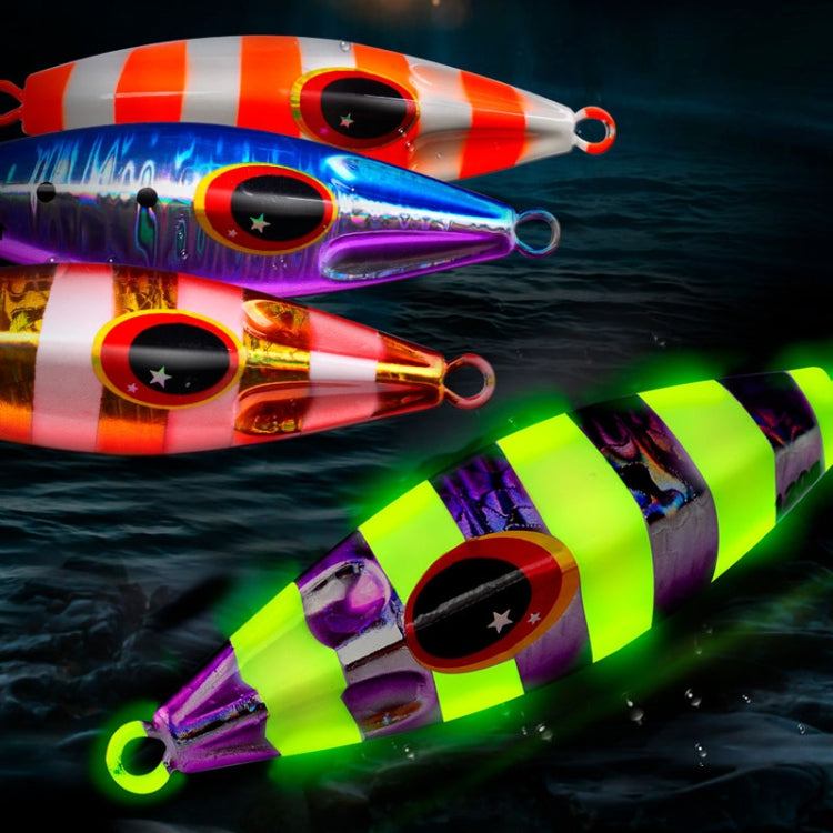 PROBEROS LF124 Deep Sea Iron Plate Lead Fish Fishing Lure Slow Sinking Rocking Luminous Boat Fishing Bait, Size: 100g(Color A) - Fishing Lures by PROBEROS | Online Shopping South Africa | PMC TechLife | Buy Now Pay Later Mobicred