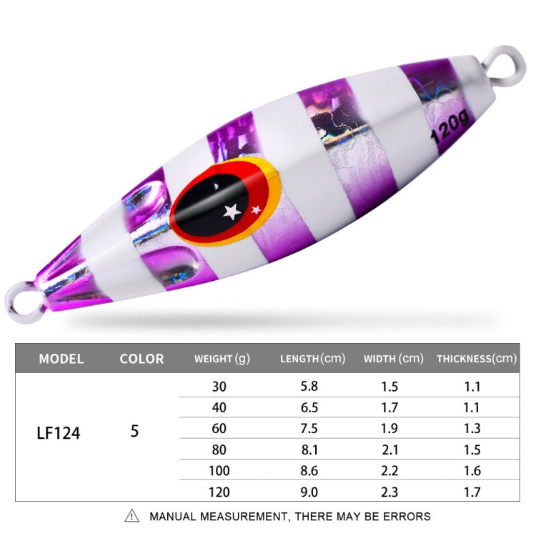 PROBEROS LF124 Deep Sea Iron Plate Lead Fish Fishing Lure Slow Sinking Rocking Luminous Boat Fishing Bait, Size: 120g(Color B) - free shipping - PMC TechLife - Order now!