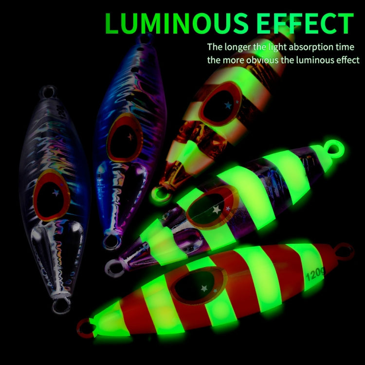 PROBEROS LF124 Deep Sea Iron Plate Lead Fish Fishing Lure Slow Sinking Rocking Luminous Boat Fishing Bait, Size: 120g(Color A) - free shipping - PMC TechLife - Order now!