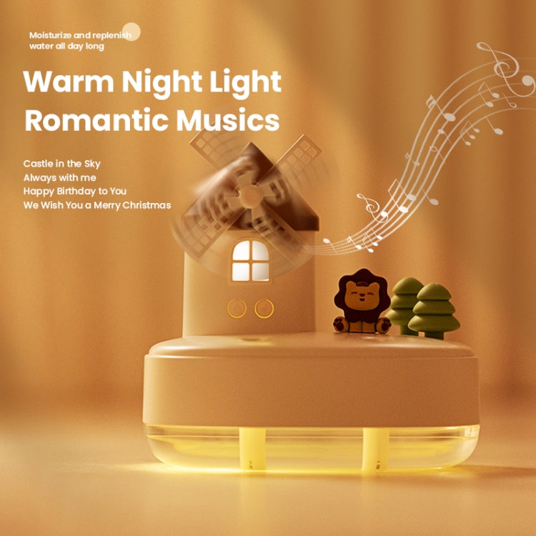 ZAY-H007 LED Light Double Spray Wireless Mini Desktop Windmill Music Humidifier(Pink) - free shipping - PMC TechLife - Order now!