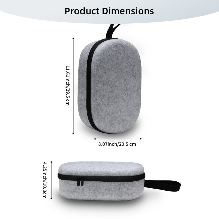 JYS-APP001 For Apple Vision Pro Headset Storage Bag VR Glasses Anti-Scrape Portable Bag, Color: Gray Linen - VR Accessories by JYS | Online Shopping South Africa | PMC Jewellery | Buy Now Pay Later Mobicred