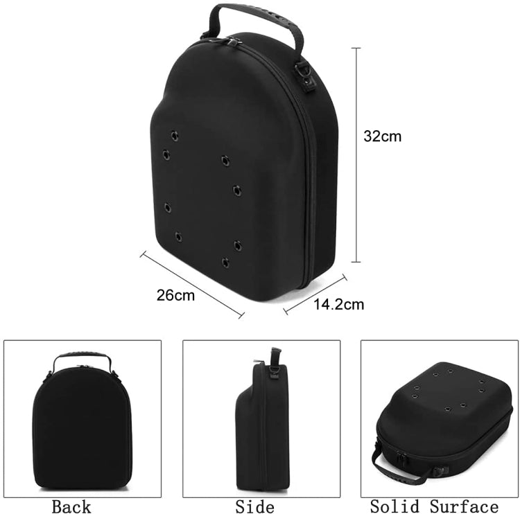 EVA Lightweight Durable Zipper Hat Storage Bag(Black) - Storage Bags by PMC Jewellery | Online Shopping South Africa | PMC Jewellery