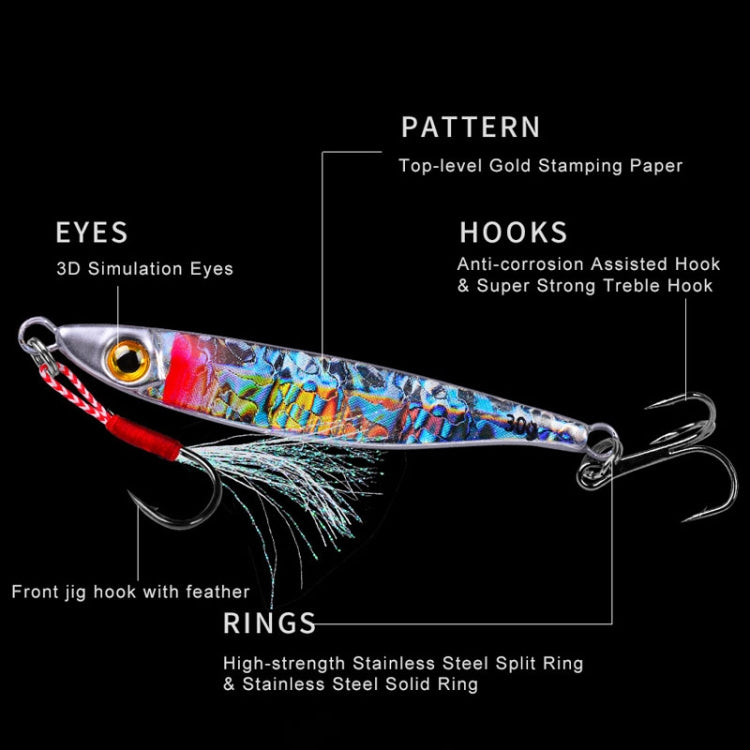 PROBEROS LF126 Long Casting Lead Fish Bait Freshwater Sea Fishing Fish Lures Sequins, Weight: 10g(Color E) - Fishing Lures by PROBEROS | Online Shopping South Africa | PMC TechLife | Buy Now Pay Later Mobicred
