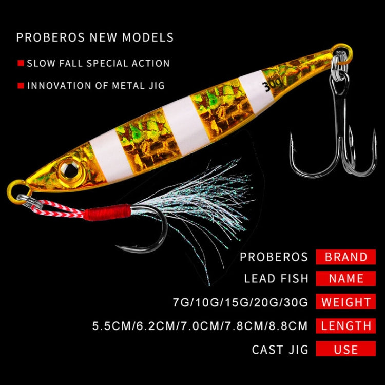 PROBEROS LF126 Long Casting Lead Fish Bait Freshwater Sea Fishing Fish Lures Sequins, Weight: 20g(Color E) - Fishing Lures by PROBEROS | Online Shopping South Africa | PMC TechLife | Buy Now Pay Later Mobicred