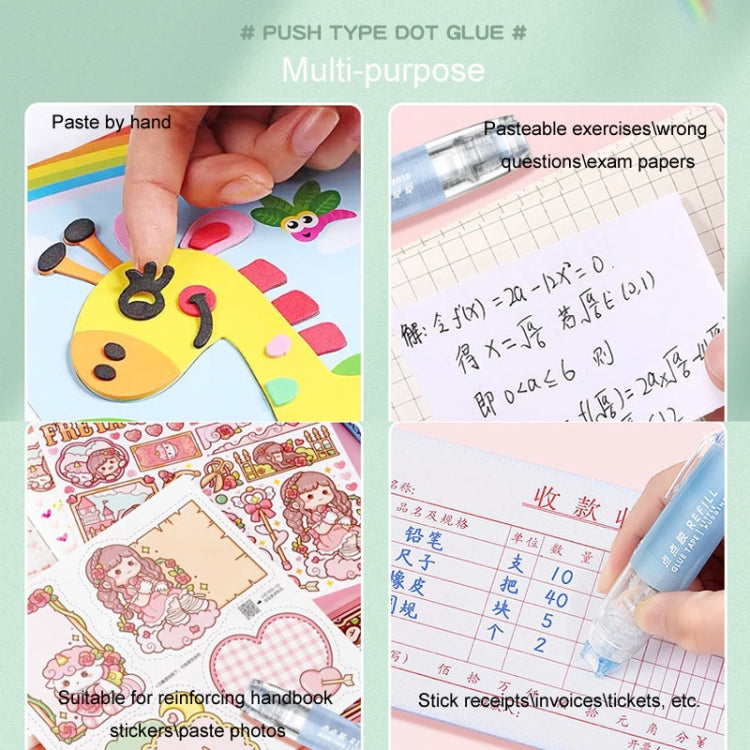 Push-Dry Quick Glue Stick Correction Tape Double Sided Adhesive For Handmade Handbook(White) - Tape & Solid glue by PMc TechLife | Online Shopping South Africa | PMc TechLife | Buy Now Pay Later Mobicred