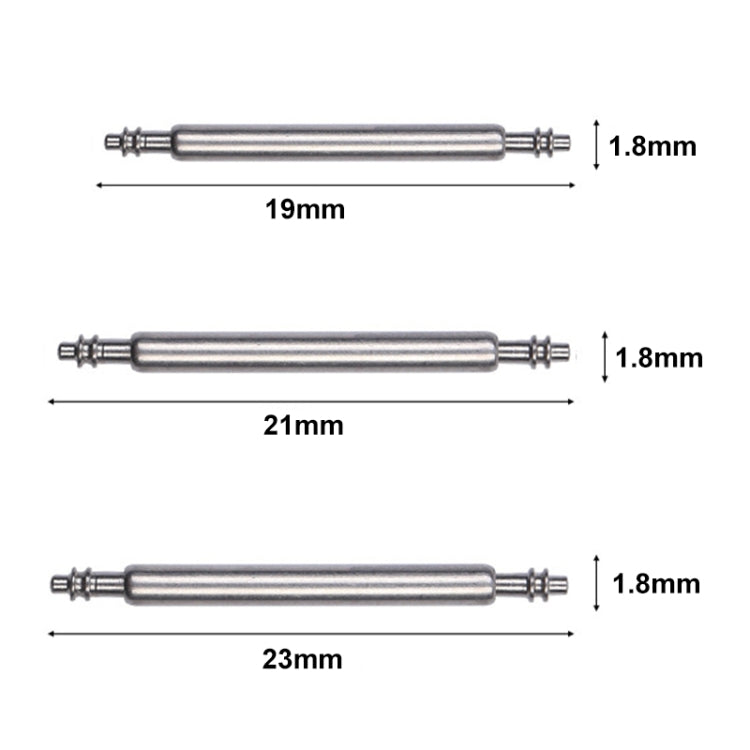 100pcs /Set 304 Stainless Steel Strap Connecting Rod Strap Switch Lugs, Spec: Double (1.8x23mm) - Watch Accessories & Parts by PMC Jewellery | Online Shopping South Africa | PMC Jewellery