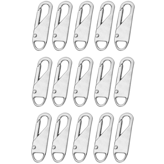 15pcs Universal Detachable Zip Slider Replacement Head Accessory, Color: Silver - DIY Apparel Sewing by PMC Jewellery | Online Shopping South Africa | PMC Jewellery | Buy Now Pay Later Mobicred