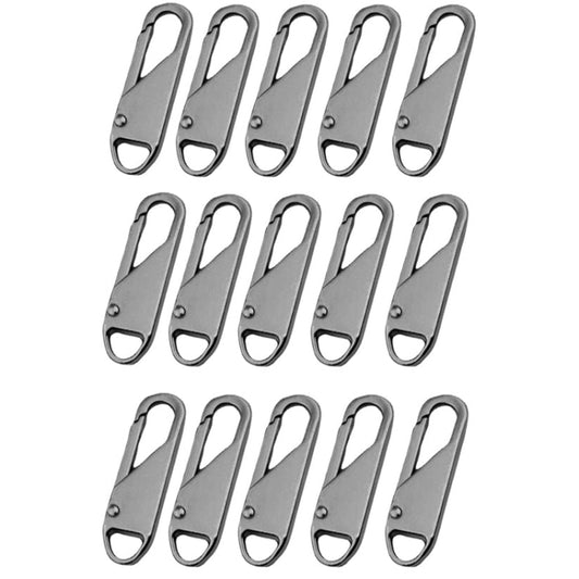 15pcs Universal Detachable Zip Slider Replacement Head Accessory, Color: Gunmetal - DIY Apparel Sewing by PMC Jewellery | Online Shopping South Africa | PMC Jewellery | Buy Now Pay Later Mobicred