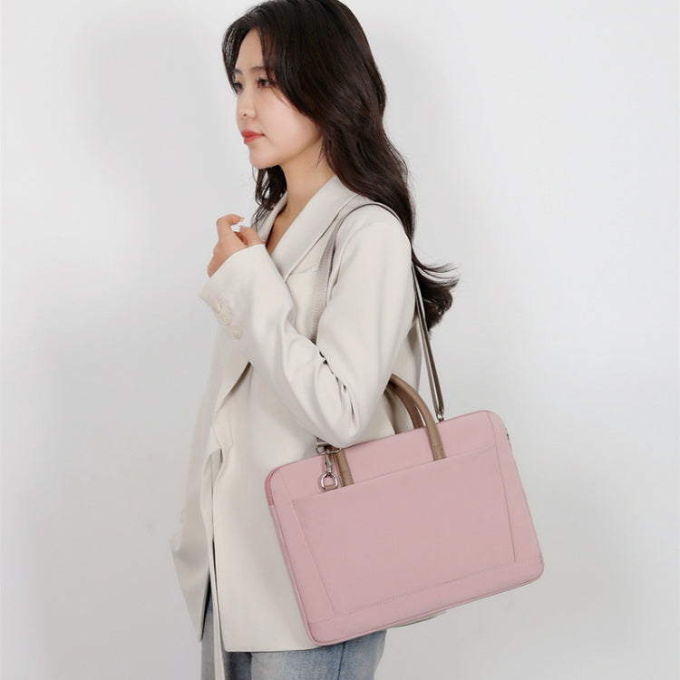 14 -14.6 Inch Oxford Cloth Laptop Bag Crossbody Carrying Case Briefcase(Gray) - free shipping - PMC Jewellery - Order now!