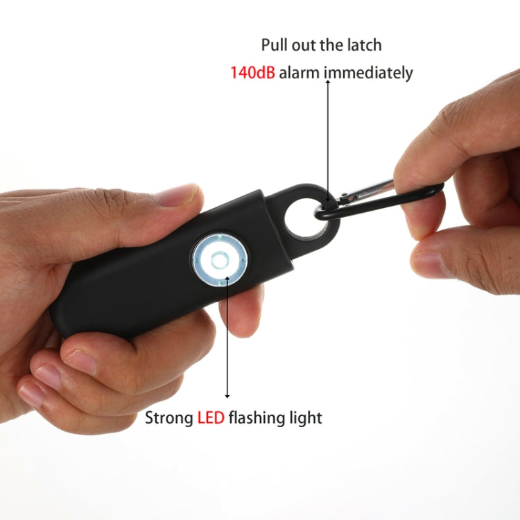 Women Personal Anti-pervert Alarm Outdoor LED Flashing Light Alarm(Black) - Anti-lost Alarm by PMc TechLife | Online Shopping South Africa | PMc TechLife | Buy Now Pay Later Mobicred