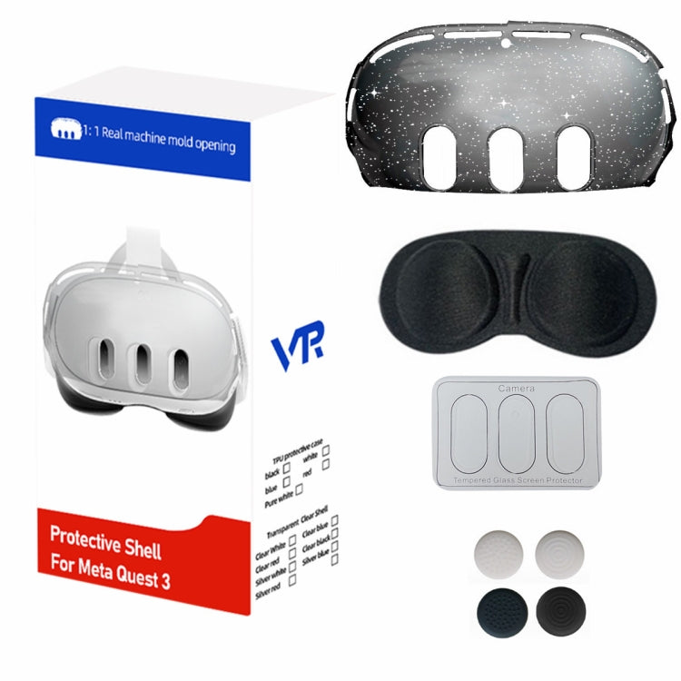 For Meta Quest 3 PC Protective Shell, Style: Single Shell (Glitter Transparent Red) - VR Accessories by PMC TechLife | Online Shopping South Africa | PMC TechLife | Buy Now Pay Later Mobicred