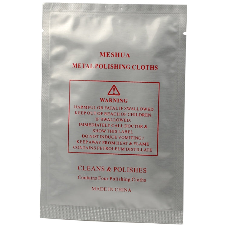 4pcs /Pack  MESHUA Polishing Cloths For Watches, Fine Metals, Jewelry Cleaner And Tarnish Remover(White) - free shipping - PMC TechLife - Order now!