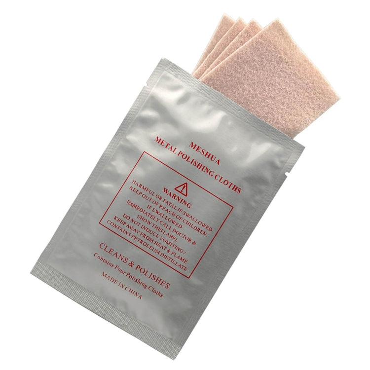 4pcs /Pack  MESHUA Polishing Cloths For Watches, Fine Metals, Jewelry Cleaner And Tarnish Remover(White) - free shipping - PMC TechLife - Order now!