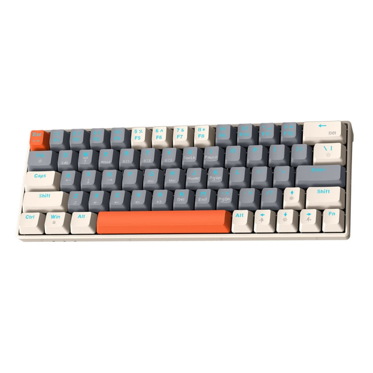 T-WOLF T60 63 Keys Office Computer Gaming Wired Mechanical Keyboard, Color: Color-matching B - Wired Keyboard by T-WOLF | Online Shopping South Africa | PMC Jewellery | Buy Now Pay Later Mobicred