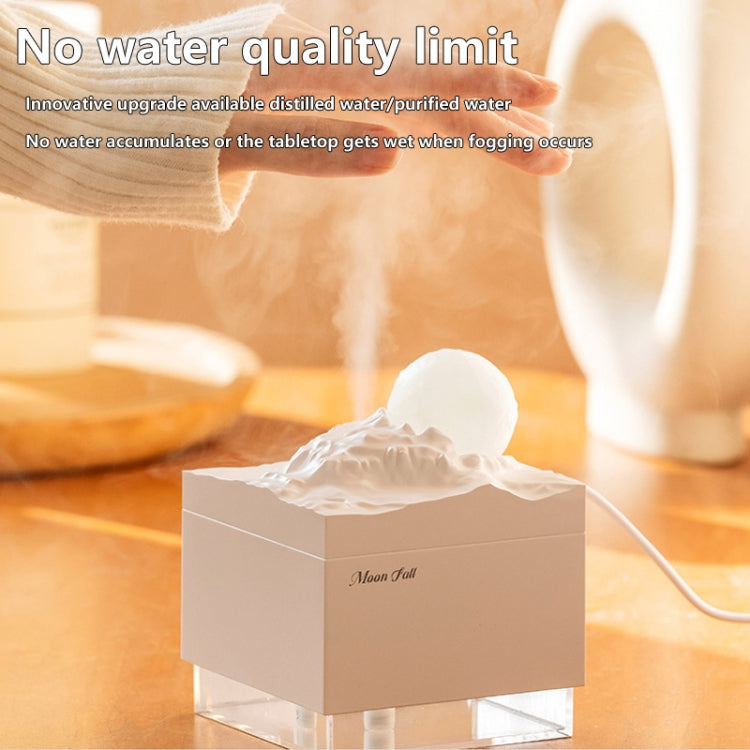 Moon Meteorite Mini Humidifier With Colorful Night Light(White) - free shipping - PMC TechLife - Order now!