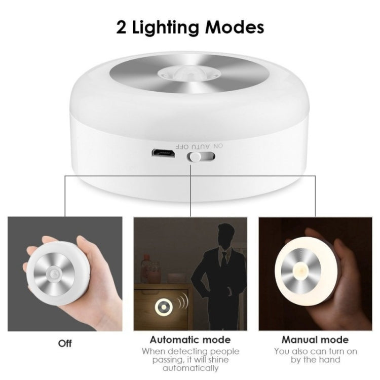 Smart Sensor Night Light Infrared Sensor Corridor Aisle Light, Spec: Charging Model(Warm White) - Sensor LED Lights by PMC TechLife | Online Shopping South Africa | PMC TechLife | Buy Now Pay Later Mobicred