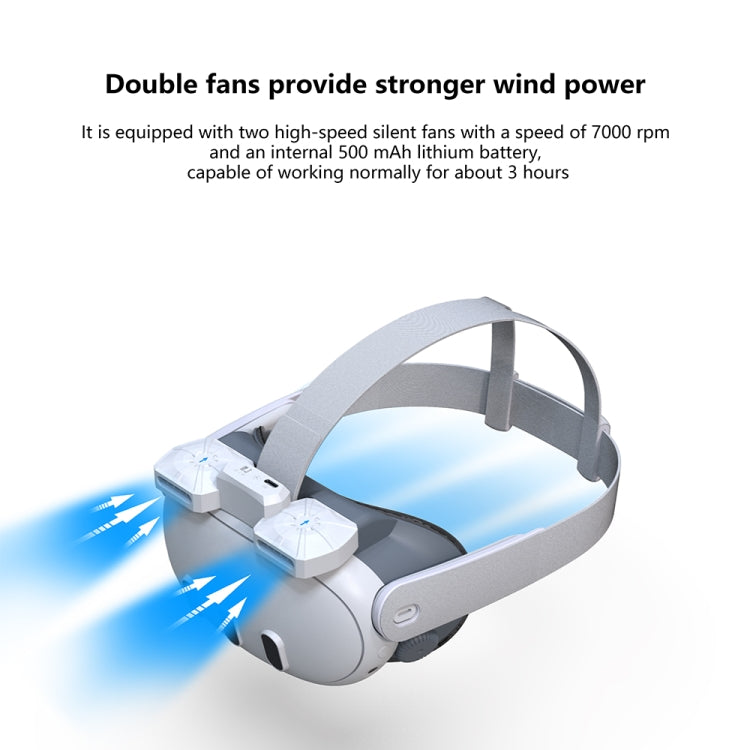 For Meta Quest 3 Air Circulation Heat Dissipation Replacement Mask With Fan Anti-Fogging VR Mask Accessories - VR Accessories by PMC TechLife | Online Shopping South Africa | PMC TechLife | Buy Now Pay Later Mobicred