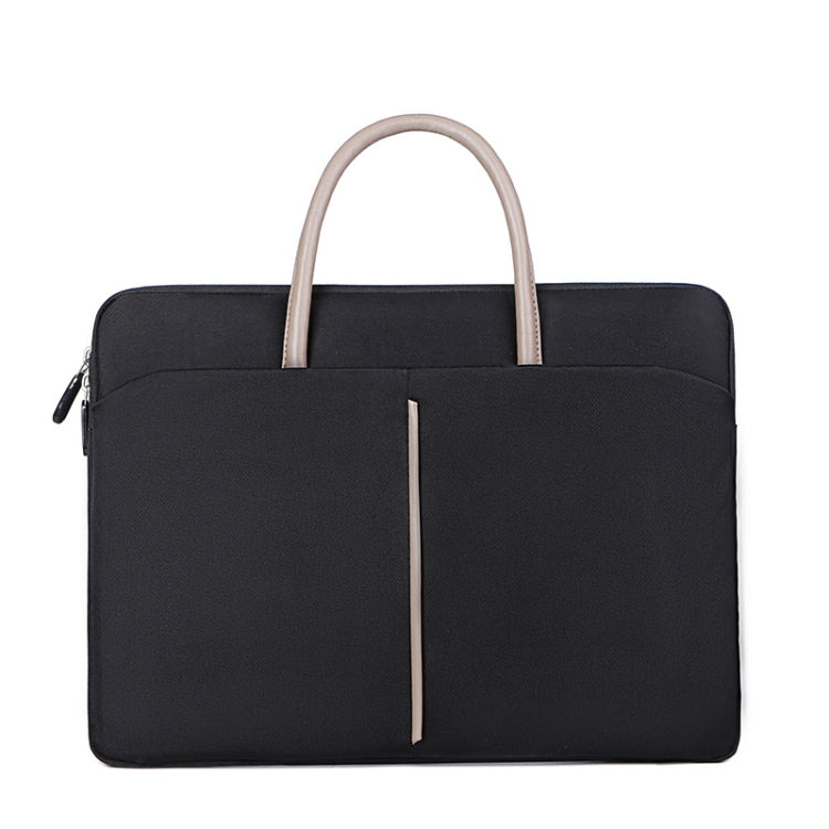 15 -15.6 Inch Oxford Cloth Laptop Bag Mens Womens Briefcase with PU Handle(Dark Black) - 15.6 - 17 inch by PMC Jewellery | Online Shopping South Africa | PMC Jewellery | Buy Now Pay Later Mobicred