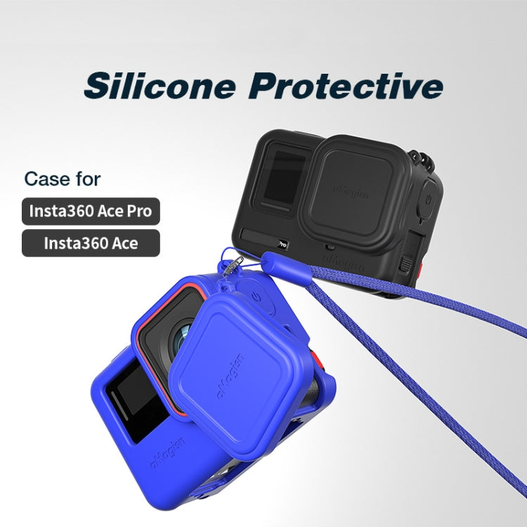 aMagisn Silicone Protection Case Sports Camera Protection Accessories For Insta360 Ace Pro (Black) - Case & Bags by aMagisn | Online Shopping South Africa | PMC TechLife | Buy Now Pay Later Mobicred