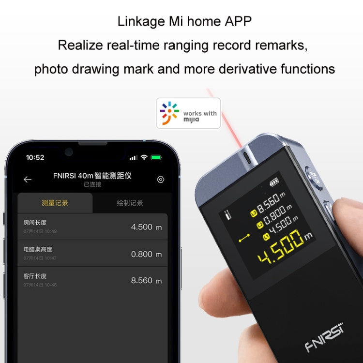 FNIRSI Laser Range Finder Infrared Measuring Ruler(Gray) - Laser Rangefinder by FNIRSI | Online Shopping South Africa | PMC Jewellery | Buy Now Pay Later Mobicred