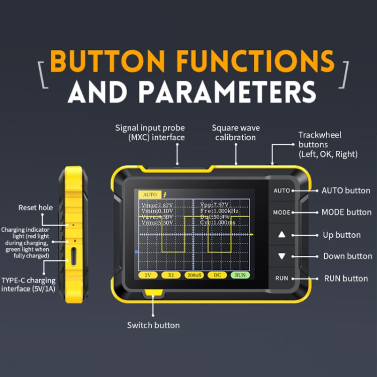 FNIRSI Handheld Small Digital Oscilloscope For Maintenance, Specification: Standard - Digital Multimeter by FNIRSI | Online Shopping South Africa | PMC TechLife | Buy Now Pay Later Mobicred