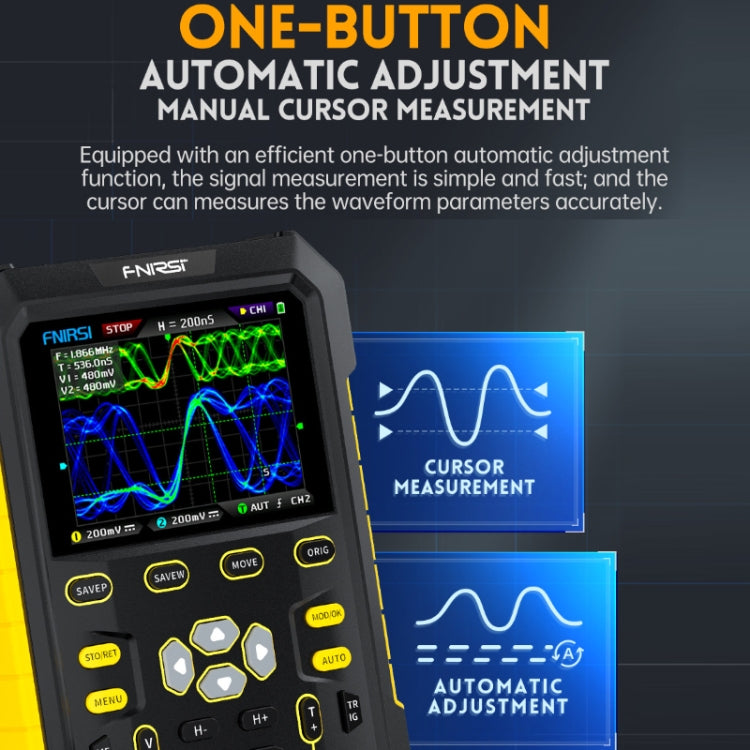 FNIRSI 2 In 1 Small Handheld Fluorescence Digital Dual-Channel Oscilloscope, US Plug(Blue) - free shipping - PMC TechLife - Order now!