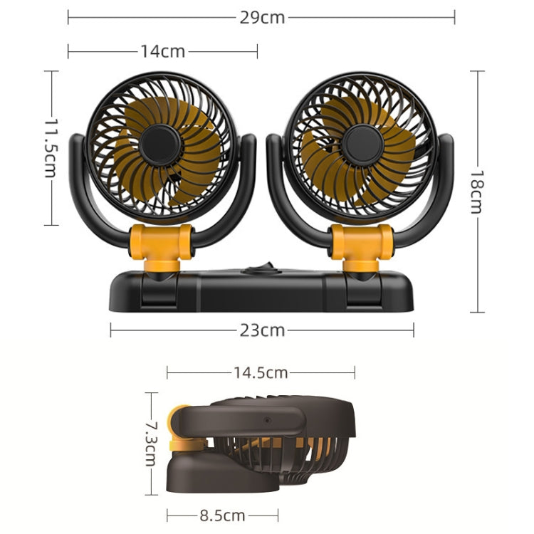 SUITU Car Foldable Cooling Fan Automobile Summer Temperature Reduction Fan, Model: Dual 12V Cigarette Lighter Energized - Heating & Fans by SUITU | Online Shopping South Africa | PMC Jewellery | Buy Now Pay Later Mobicred