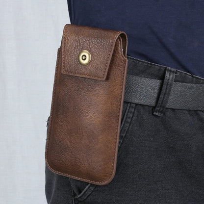 Mobile Phone Leather Waist Bag Holster Pouch S 4.7 Inch Brown -  by PMC Jewellery | Online Shopping South Africa | PMC Jewellery | Buy Now Pay Later Mobicred