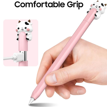 For Apple Pencil (USB-C) AhaStyle PT129-3 Stylus Cover Silicone Cartoon Protective Case, Style: Pink Cow - Pencil Accessories by AhaStyle | Online Shopping South Africa | PMC Jewellery | Buy Now Pay Later Mobicred