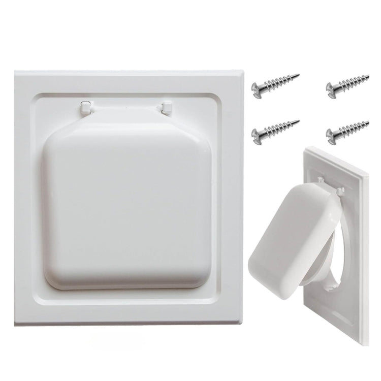 Dual Door Dryer Vent Cover No-Pest Wide Mount Exhaust Cover - Air Vent Grille by PMc TechLife | Online Shopping South Africa | PMc TechLife | Buy Now Pay Later Mobicred