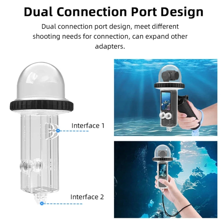 For DJI Osmo Pocket 3 BRDRC 40m Depth Waterproof Case Diving Housing Cover(Transparent Handle) - Case & Bags by BRDRC | Online Shopping South Africa | PMC TechLife | Buy Now Pay Later Mobicred