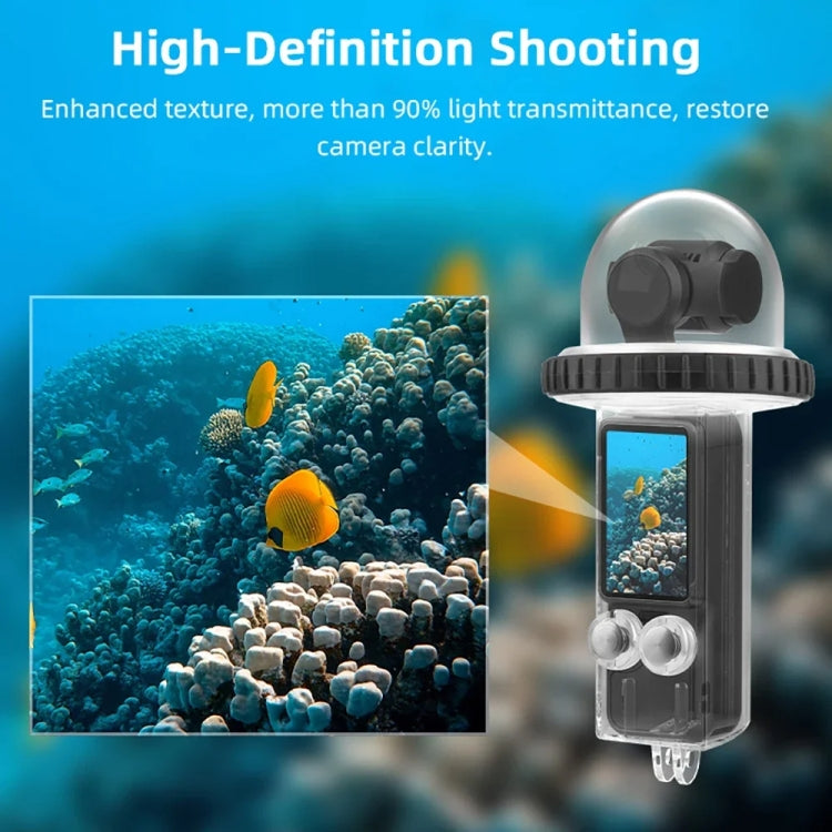 For DJI Osmo Pocket 3 BRDRC 40m Depth Waterproof Case Diving Housing Cover(Transparent Handle) - Case & Bags by BRDRC | Online Shopping South Africa | PMC TechLife | Buy Now Pay Later Mobicred
