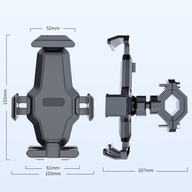 Cycling Bicycle Automatic Locking Mobile Phone Holder(Handlebars) - Holders by PMC TechLife | Online Shopping South Africa | PMC TechLife | Buy Now Pay Later Mobicred
