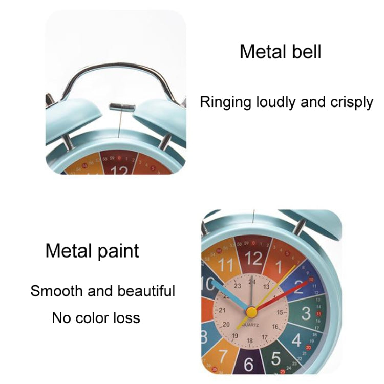 4 inch Early Learning Dual Ring Round Alarm Clock Student Bedside Metal Alarm Bell(Blue) - Novelty Clock by PMc TechLife | Online Shopping South Africa | PMc TechLife | Buy Now Pay Later Mobicred