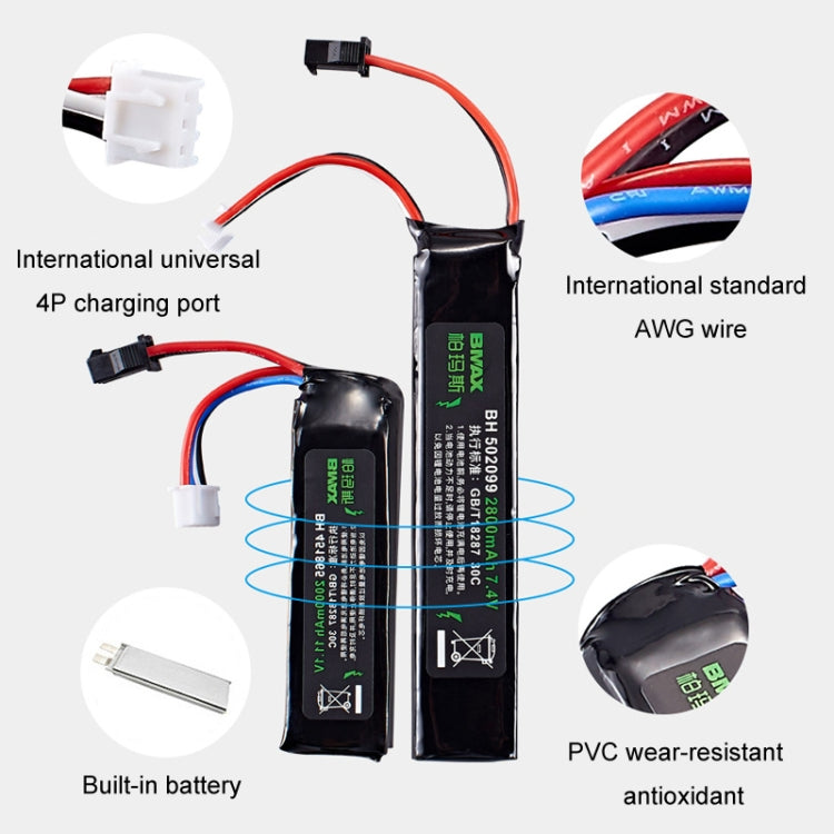BMAX 11.1V High Rate 30C Discharge Water Marble Rifle Rechargeable Li-Ion Battery, Plug: XT30 - Li-ion Batteries by PMC TechLife | Online Shopping South Africa | PMC TechLife | Buy Now Pay Later Mobicred