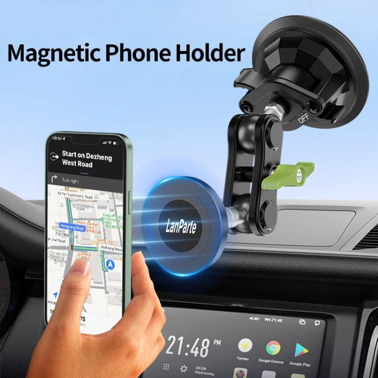 Lanparte Magnetic Car Phone Holder Adjustable Suction Cup Navigation Stand RBA-M01N - Universal Car Holders by Lanparte | Online Shopping South Africa | PMC TechLife | Buy Now Pay Later Mobicred