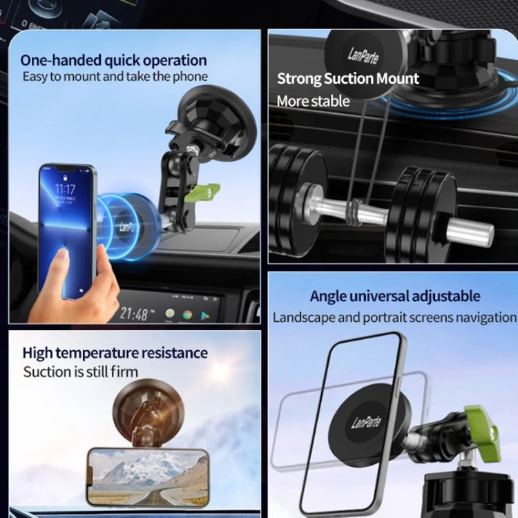 Lanparte Magnetic Car Phone Holder Adjustable Suction Cup Navigation Stand RBA-M01NLB - free shipping - PMC TechLife - Order now!