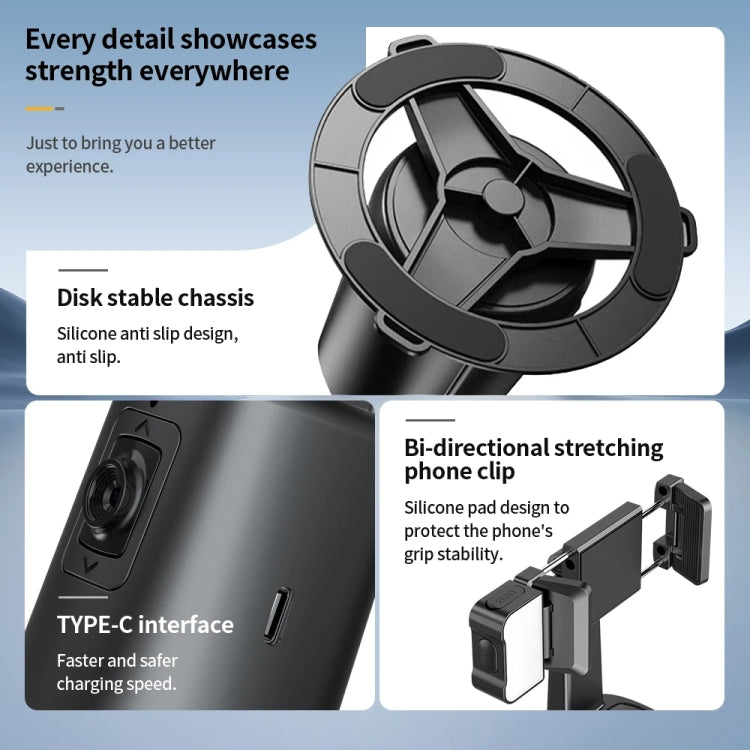 Pixel A200  Auto Tracking Gimbal Stabilizer 360 Degree Rotation Selfie Stick With Fill Light Set 3 - free shipping - PMC TechLife - Order now!