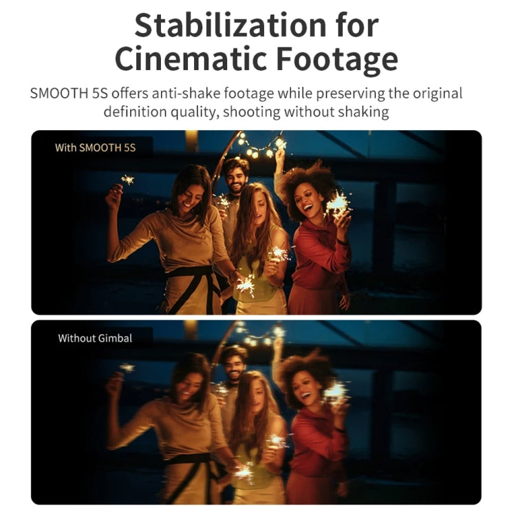 ZHIYUN Smooth 5S 3-Axis Smartphone Handheld Gimbals Stabilizer, Spec: Combo Black - Handheld Gimbals by ZHIYUN | Online Shopping South Africa | PMC TechLife | Buy Now Pay Later Mobicred