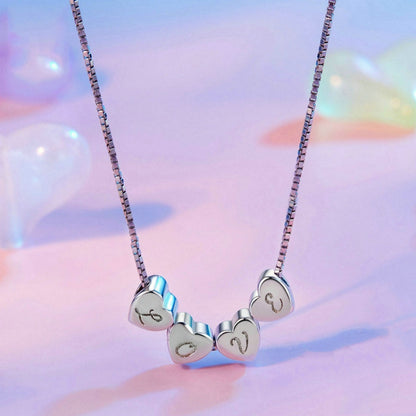 S925 Sterling Silver Platinum-plated Love Letters DIY Beads(O) - Jewelry Accessories by PMC Jewellery | Online Shopping South Africa | PMC Jewellery