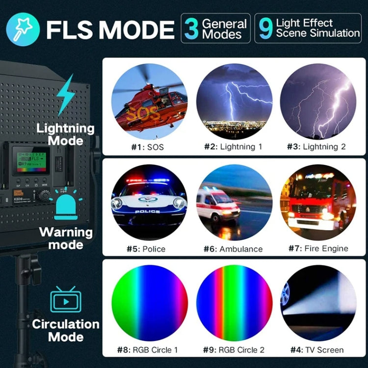 Pixel K80 RGB 45W 2600-10000K 552 LEDs Photography Fill Light Panel Lamp With LCD Display,US Plug Standard Set - free shipping - PMC TechLife - Order now!