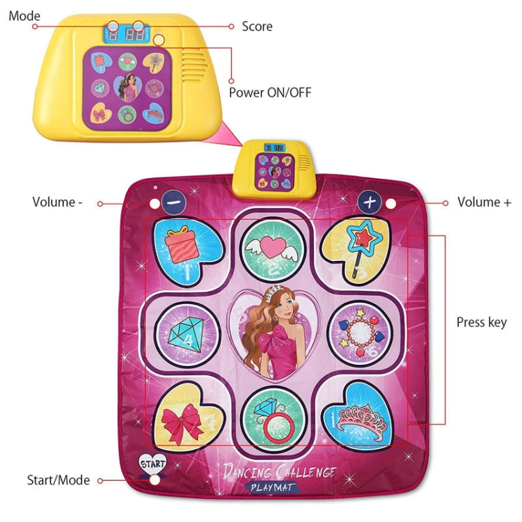 Children Music Dance Mat Electronic Music Dancing Game Pad Music Box Toys(Pink Purple) - Music Toys by PMC TechLife | Online Shopping South Africa | PMC TechLife