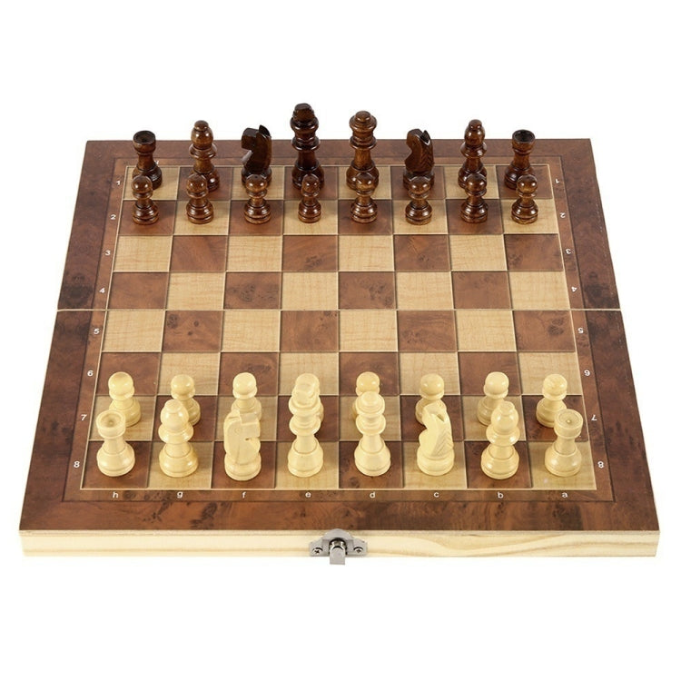 39 x 39cm 3 In 1 Wooden Chess Set Foldable Chess Board For Kids Adults - Table Games by PMC Jewellery | Online Shopping South Africa | PMC Jewellery | Buy Now Pay Later Mobicred