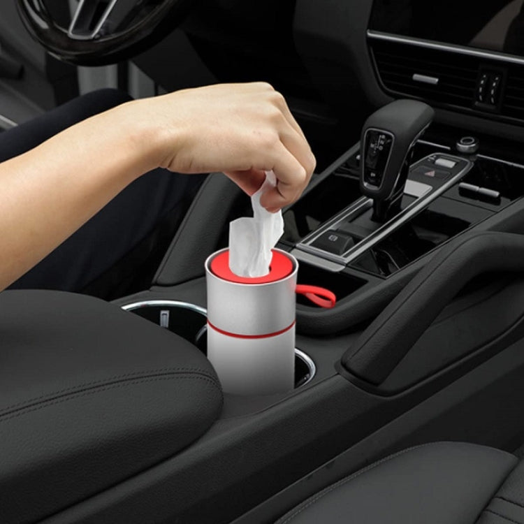 BEN.JACK Cylindrical Car Water Cup Holder Tissue Box(Black Red) - Stowing Tidying by BEN.JACK | Online Shopping South Africa | PMC Jewellery | Buy Now Pay Later Mobicred