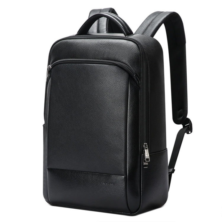 Bopai 61-123311 Large-Capacity First-Layer Cowhide Business Laptop Backpack(Black) - free shipping - PMC Jewellery - Order now!