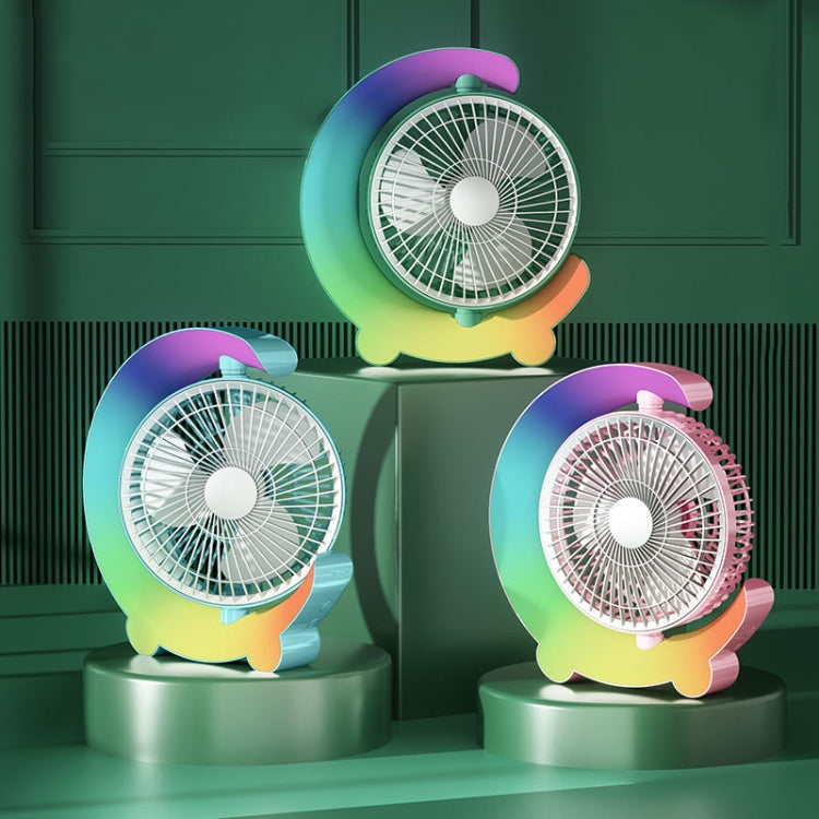 F11 USB Charging Cool Marquee Desktop Portable Fan(Sky Blue) - Electric Fans by PMC Jewellery | Online Shopping South Africa | PMC Jewellery | Buy Now Pay Later Mobicred