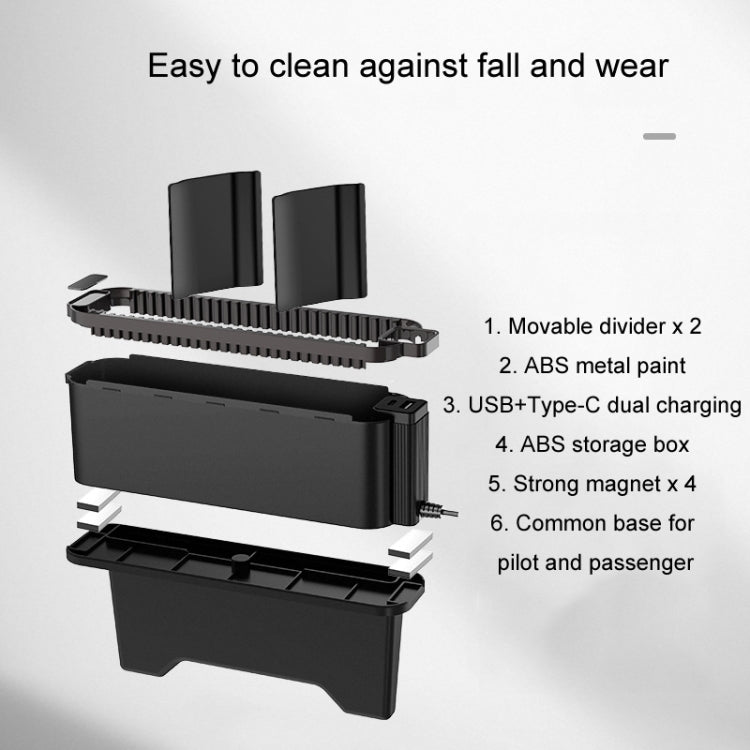 BEN.JACK Multifunctional Car Seat Gap Storage Box(Black) - free shipping - PMC TechLife - Order now!