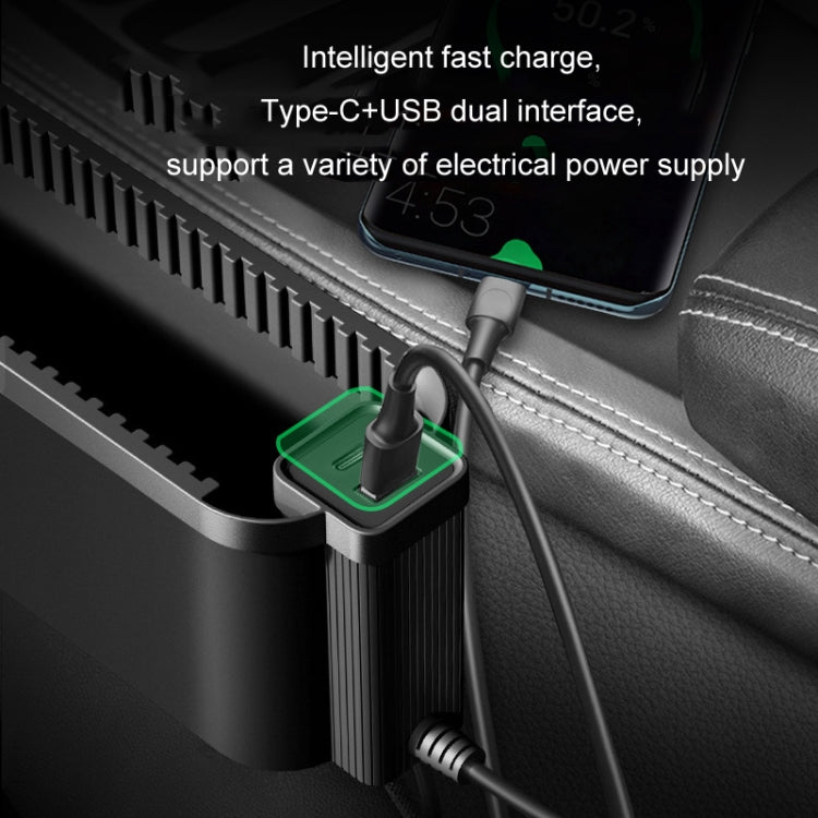 BEN.JACK Multifunctional Car Seat Gap Storage Box(Black) - free shipping - PMC TechLife - Order now!