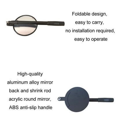 20cm Retractable Acrylic Handheld Explosion-proof Vehicle Inspection Mirror(PM220) - Inspection Tools by PMC Jewellery | Online Shopping South Africa | PMC Jewellery | Buy Now Pay Later Mobicred