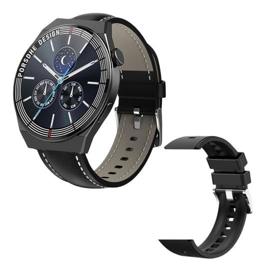 GT3Pro 1.28-Inch Health Monitoring Bluetooth Call Smart Watch With NFC, Color: Black Leather - Smart Watches by PMC Jewellery | Online Shopping South Africa | PMC Jewellery